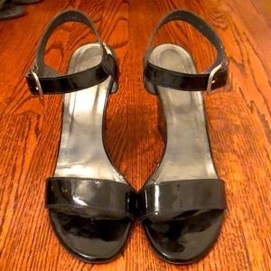 Stewart Weitzman • Wedge Sandals • Patent Leather